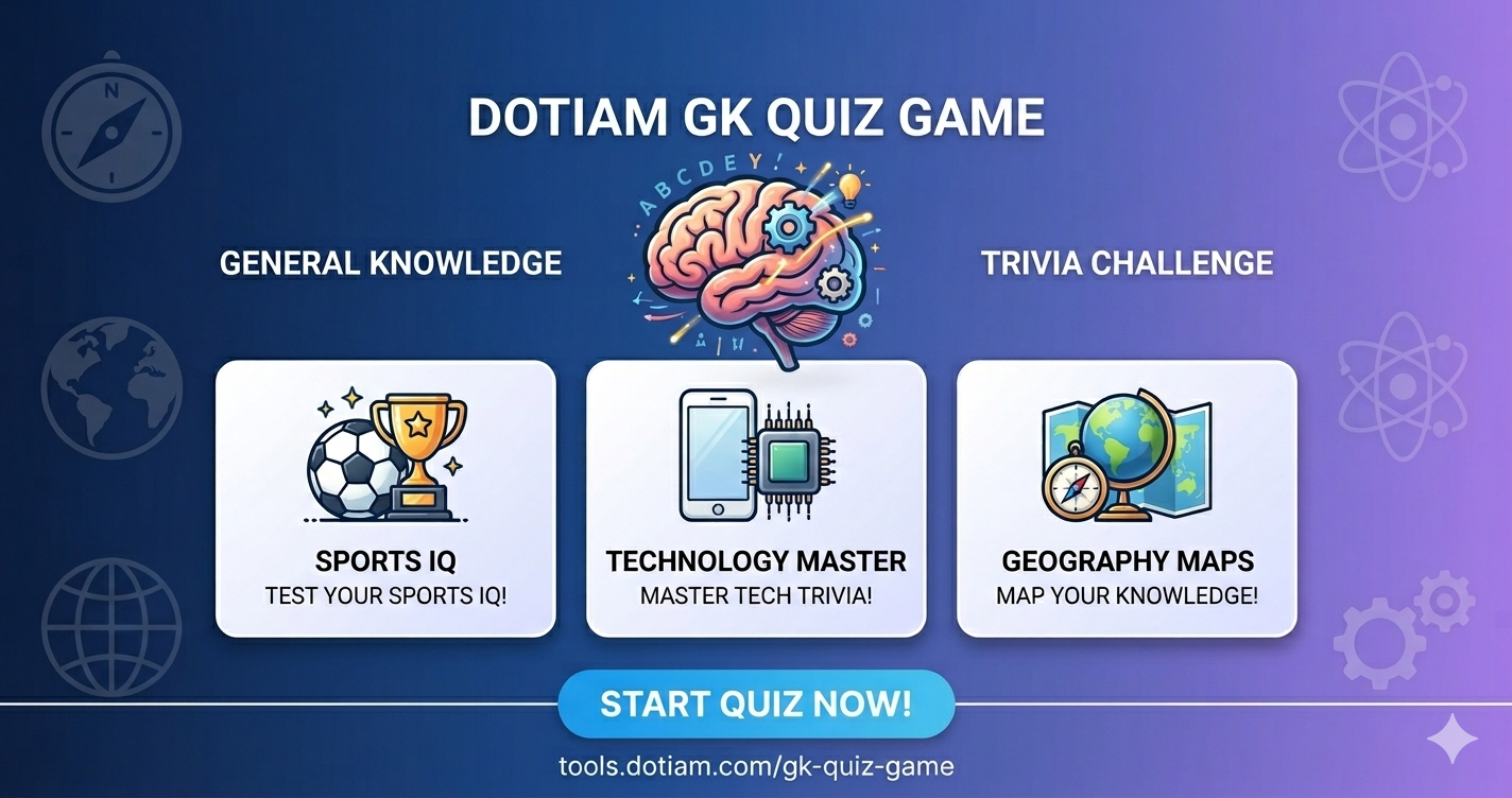 GK Quiz Game - India, Science, History, Sports Quiz Free | DotIAM ...