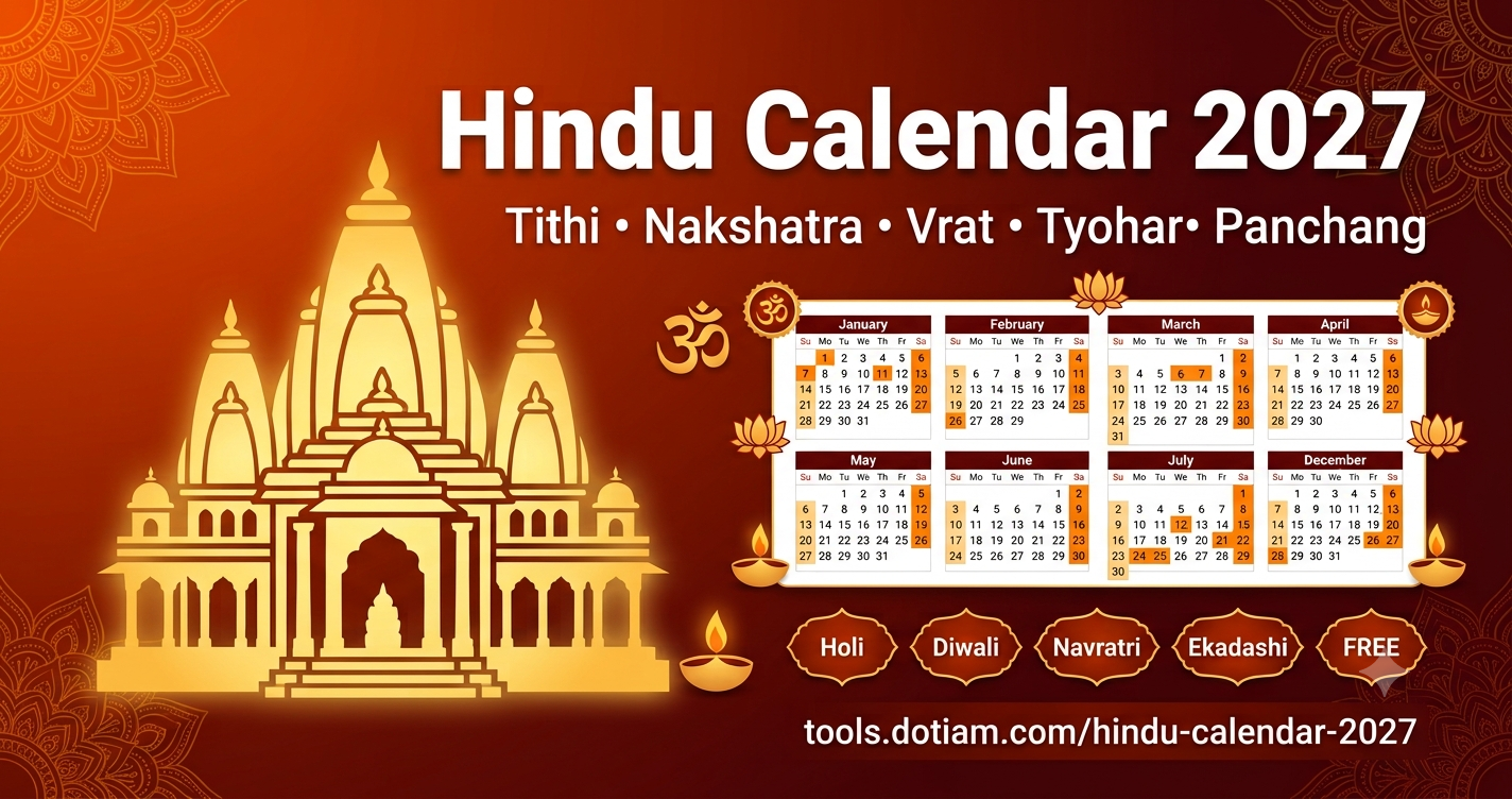 Hindu Calendar 2027 With Tithi In Hindi Pdf